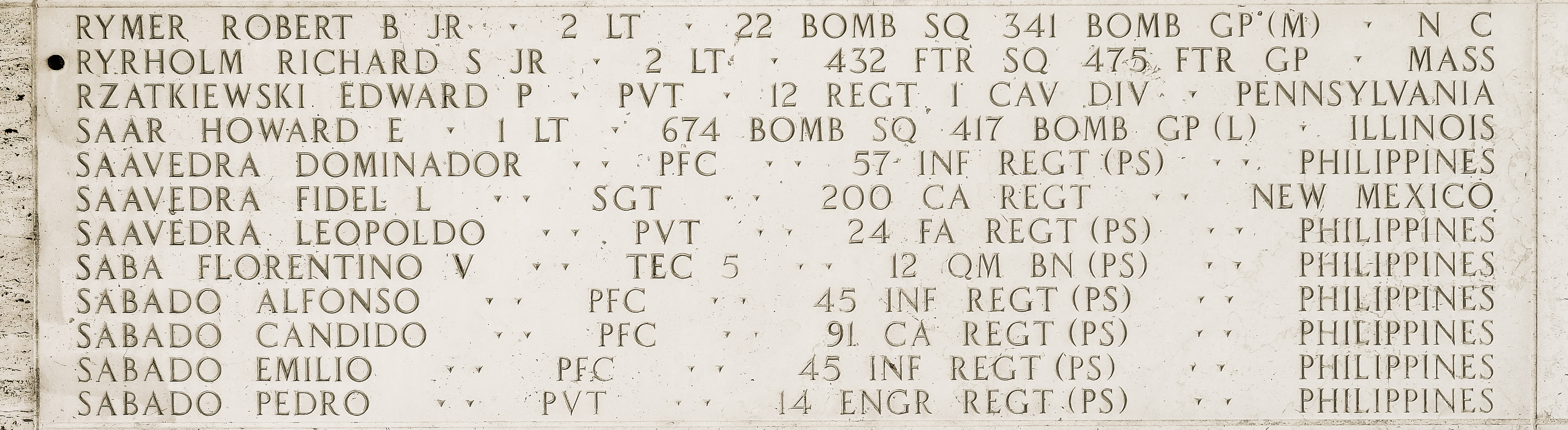 Howard E. Saar, First Lieutenant